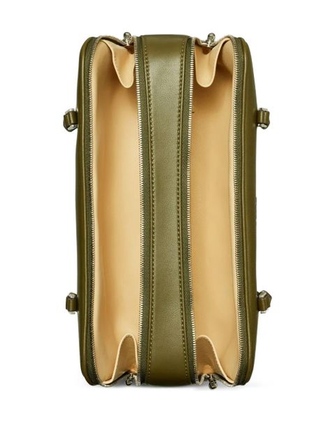 Tory Burch small Marshmallow leather zip-top bag - Green