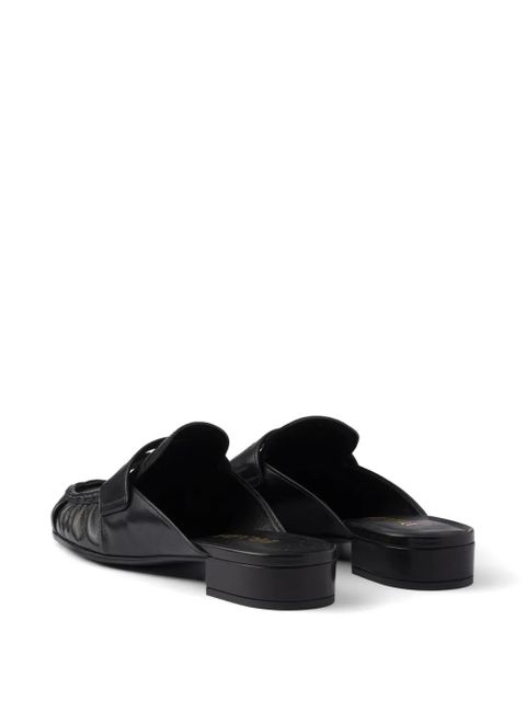 Prada leather mules - Black