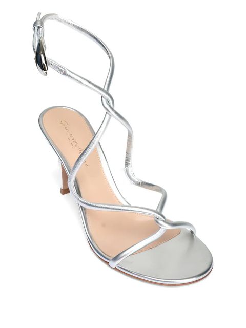 Gianvito Rossi Jungle Mamba twisted strap sandals - Silver - zdjęcie produktu nr 2