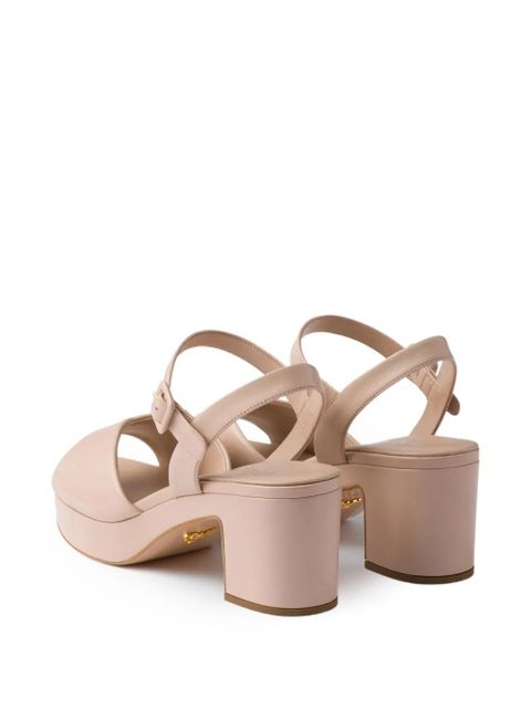 Prada buckle-strap platform sandals - Neutrals