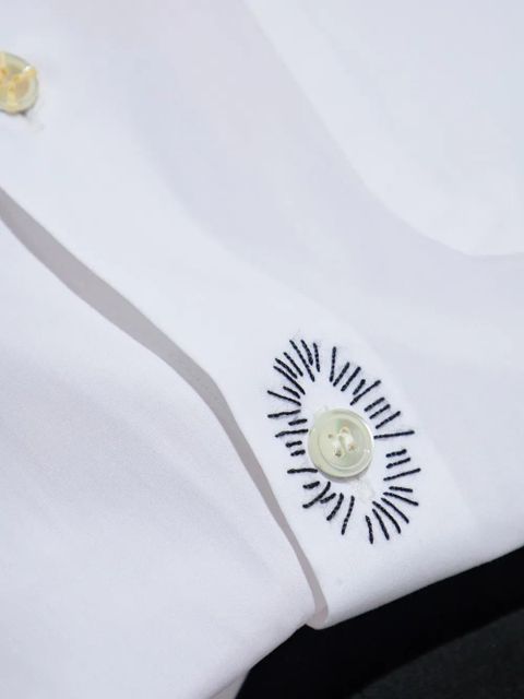 Marni embroidered-detail cotton shirt - White