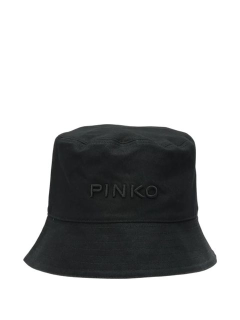 PINKO logo-embroidered bucket hat - Black - zdjęcie produktu nr 1