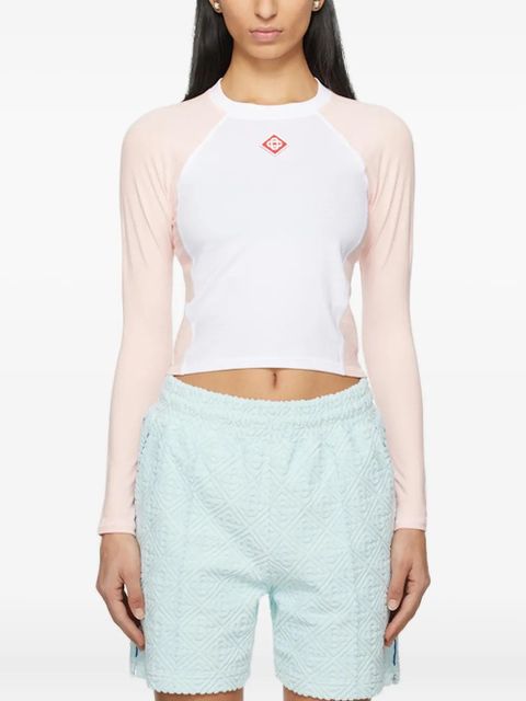 Casablanca logo-patch raglan-sleeve top - White - zdjęcie produktu nr 2