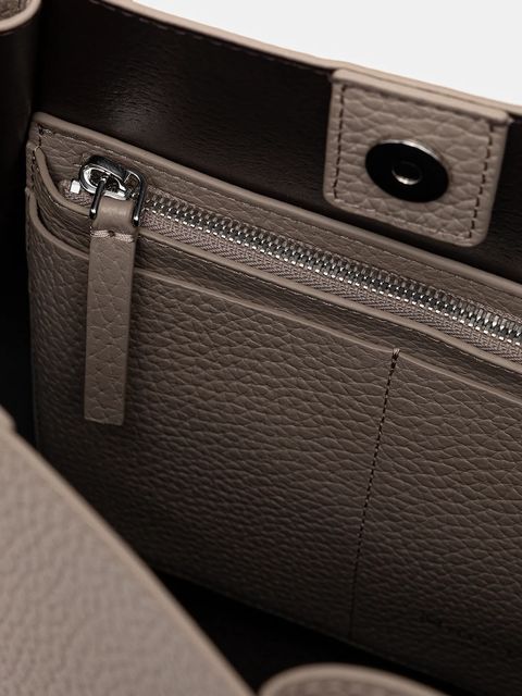 Marc O'Polo torebka skórzana kolor beżowy 5000009281