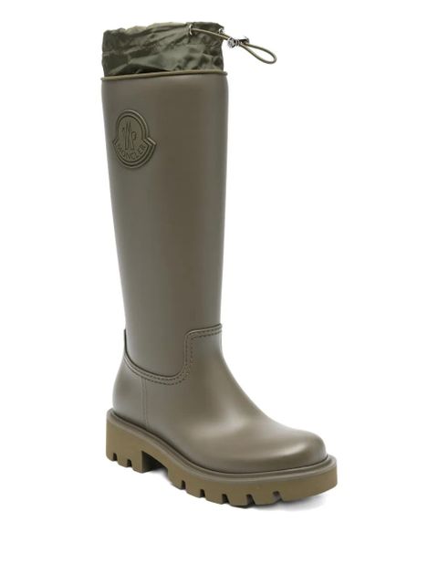 Moncler pull-tab logo rain boots - Green