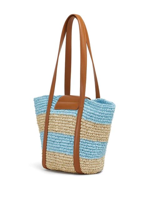 Marni logo-embroidered bag - Blue