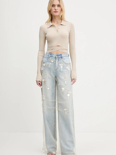 Miss Sixty sweter damski kolor beżowy lekki 6S2RJ03800 - zdjęcie produktu nr 2