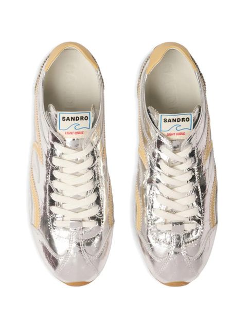 SANDRO lace-up sneakers - Silver