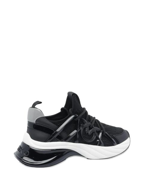 PINKO logo-embellished lace-up sneakers - Black