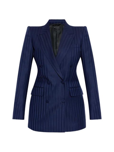TOM FORD striped double-breasted jacket - Blue - zdjęcie produktu nr 1
