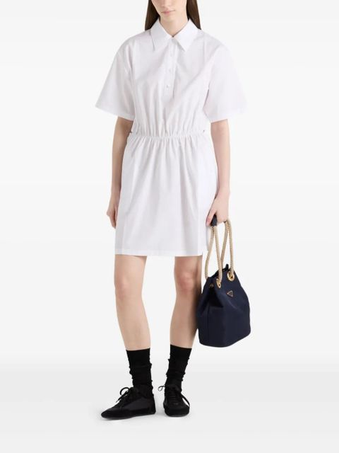 Prada poplin mini dress - White