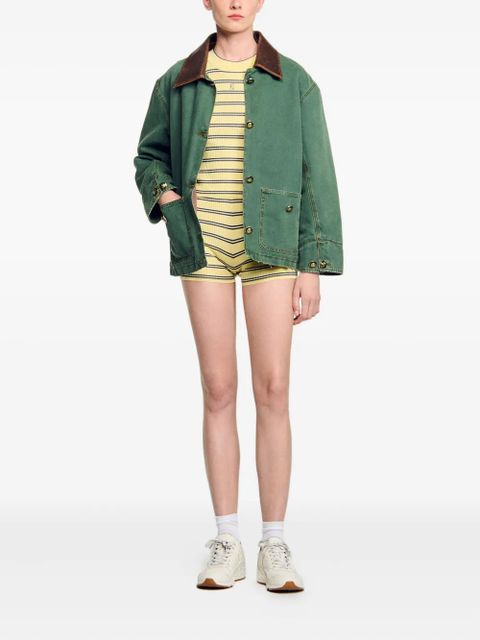 SANDRO ribbed striped shorts - Yellow - zdjęcie produktu nr 2