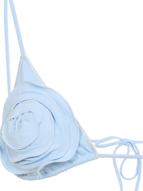 La Reveche floral-appliqué bikini - Blue