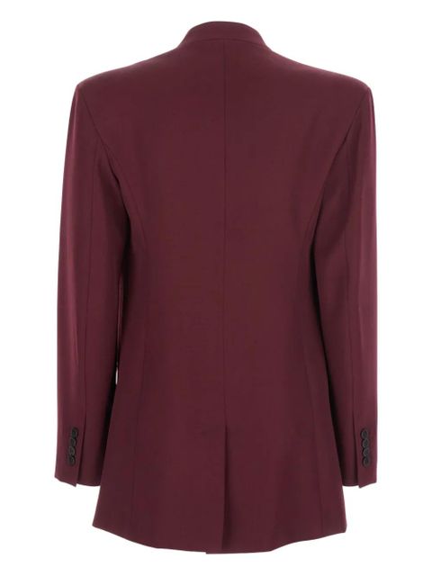 The Attico padded-shoulder gabardine blazer - Red - zdjęcie produktu nr 2