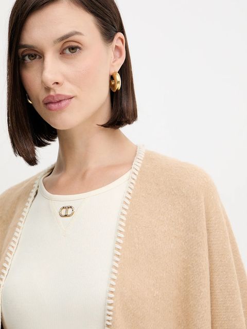Marella poncho Emme by Marella kolor beżowy 2525546031200