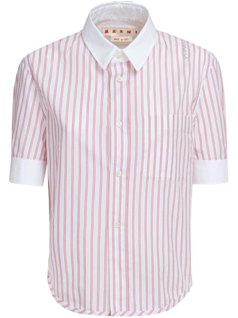 Marni striped cotton shirt - Red - zdjęcie produktu nr 1