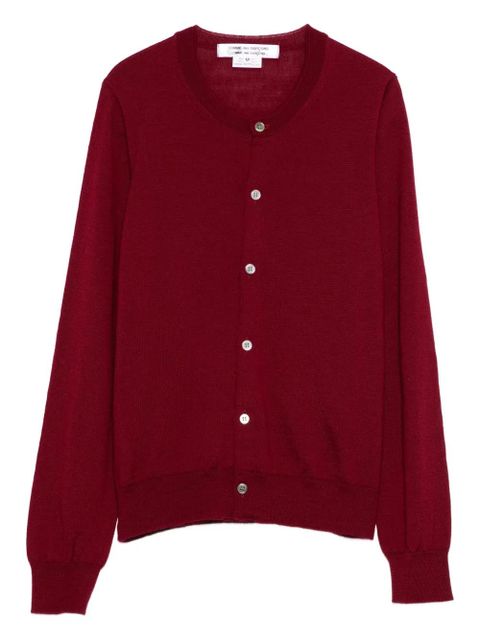 Comme Des Garçons button-front cardigan - Red - zdjęcie produktu nr 1