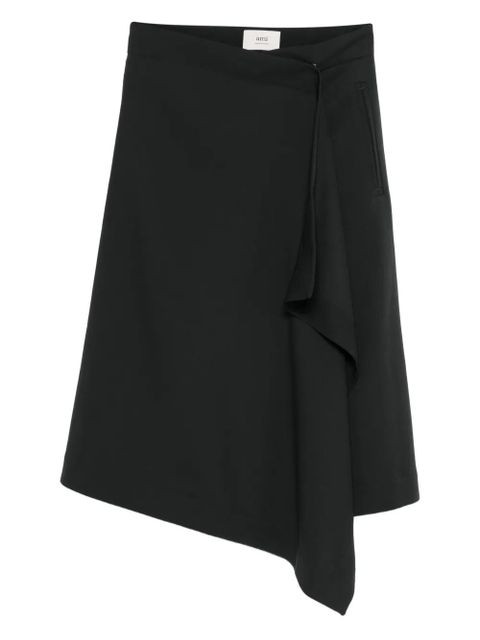 AMI Paris asymmetrical wrap skirt - Black - zdjęcie produktu nr 1