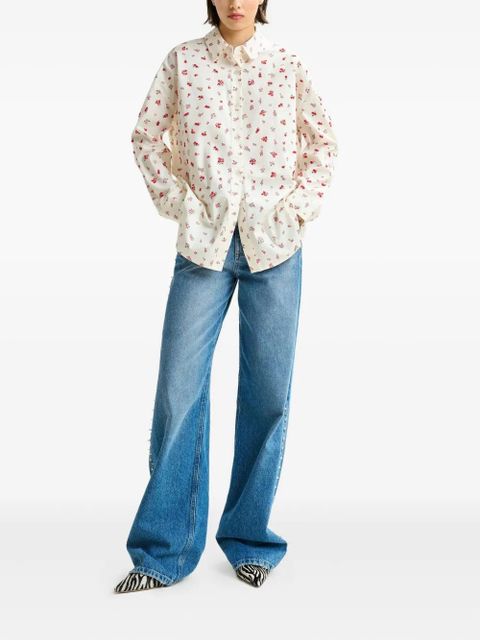 Essentiel Antwerp cotton floral shirt - White - zdjęcie produktu nr 2