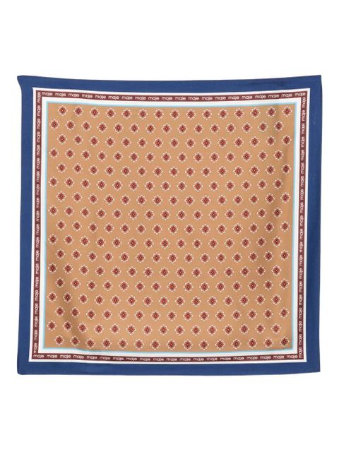 Maje floral-pattern silk scarf - Neutrals - zdjęcie produktu nr 1