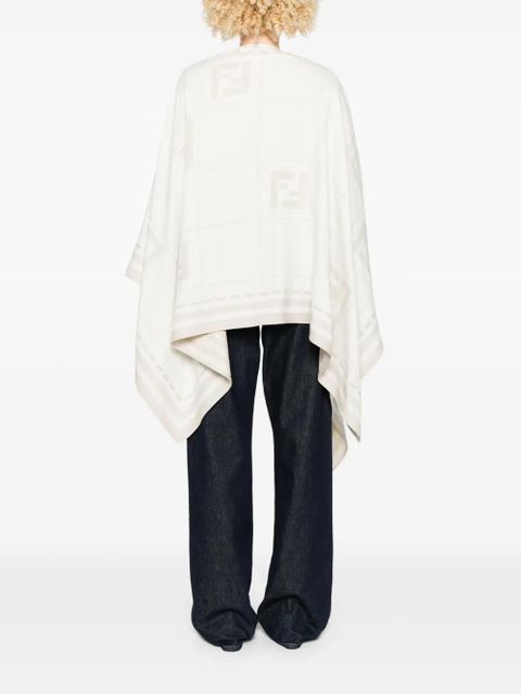FENDI geometric-patterned cape - Neutrals