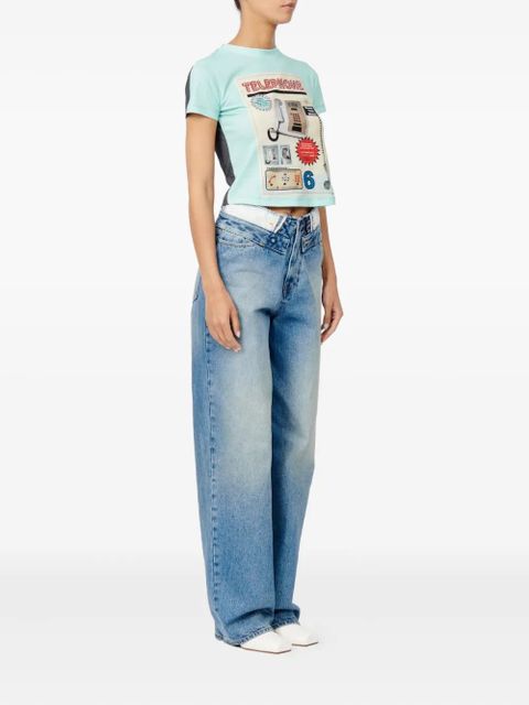 MM6 Maison Margiela roundneck graphic sweatshirt - Blue