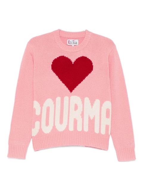 MC2 Saint Barth Kila Courma heart knit sweater - Pink