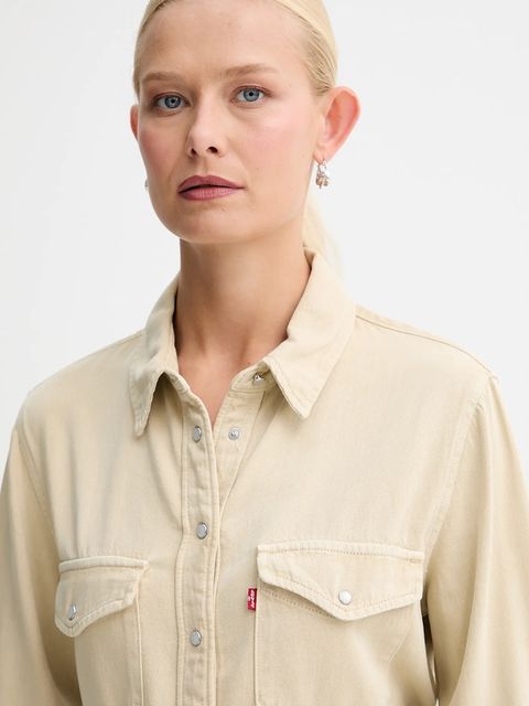 Levi's koszula damska kolor beżowy 16786