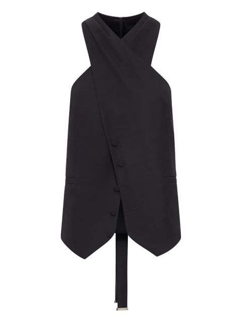 Max Mara wrap-neck wool waistcoat - Black - zdjęcie produktu nr 1