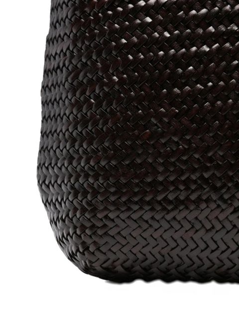 DRAGON DIFFUSION Santa Marta woven-leather shoulder bag - Brown