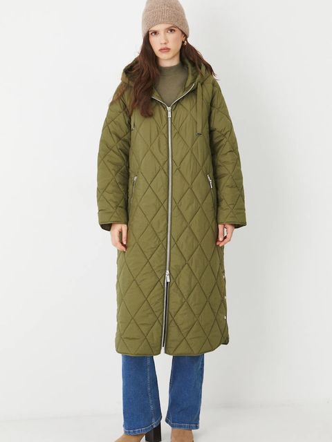 Medicine płaszcz damski kolor zielony przejściowy oversize