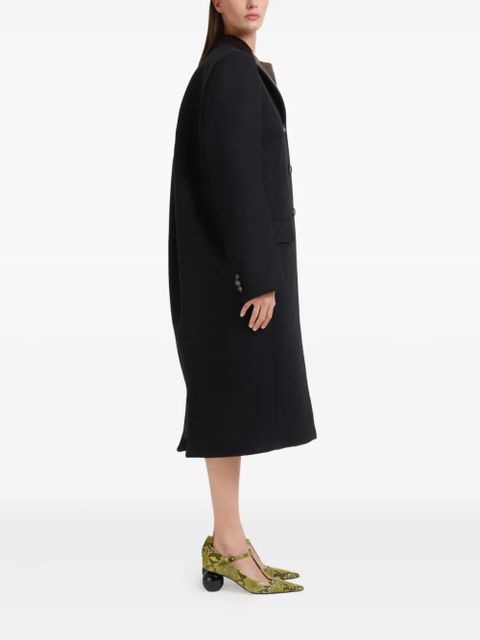 Marni four-button wool-felt coat - Black