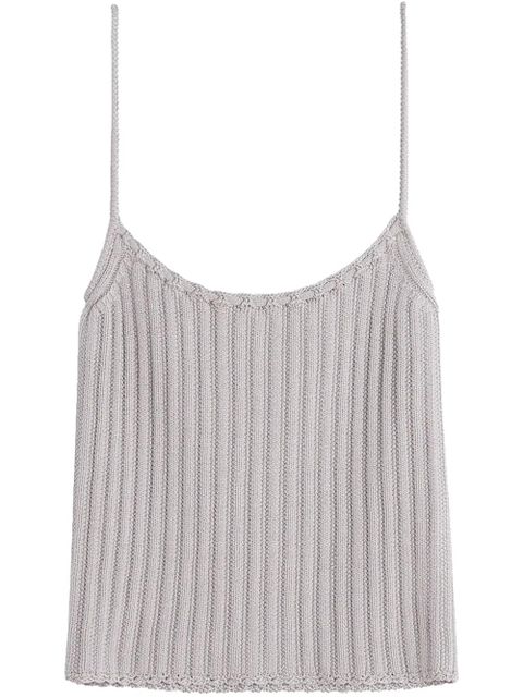 Lanvin ribbed knit top - Grey - zdjęcie produktu nr 1