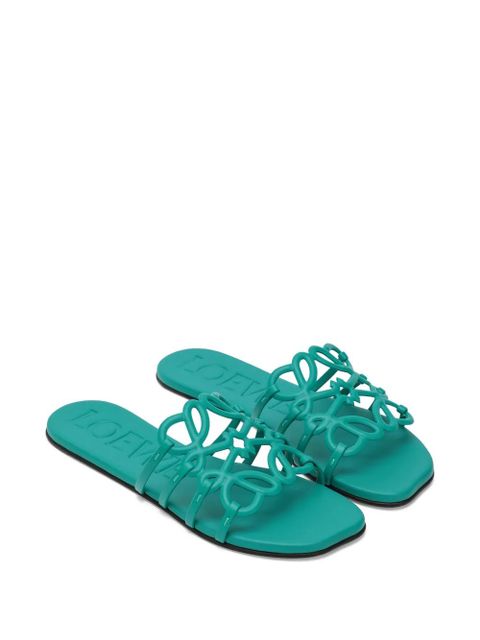 LOEWE Petal Anagram sandals - Green