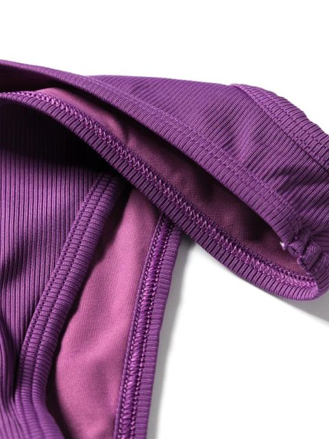 The Attico fine-ribbed bikini - Purple