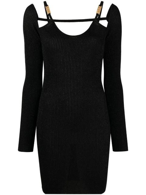 GCDS cold-shoulder knitted dress - Black - zdjęcie produktu nr 1