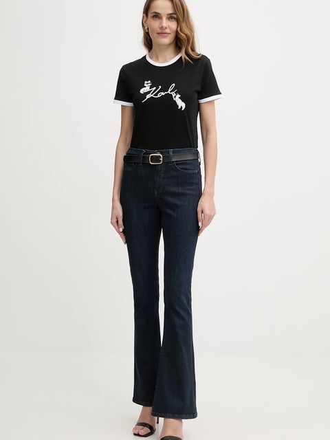 Karl Lagerfeld t-shirt bawełniany IKON - zdjęcie produktu nr 1