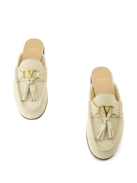 Valentino Garavani tassel logo mules - Neutrals