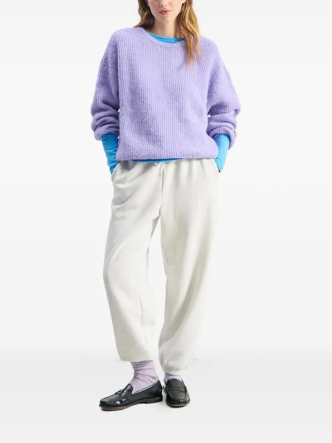 American Vintage East logo-patch crew-neck sweater - Purple