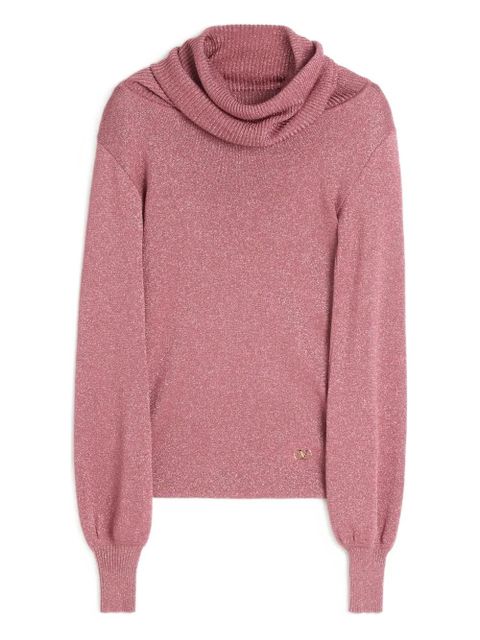 Valentino Garavani cowl-neck glittery sweater - Pink - zdjęcie produktu nr 2