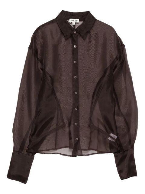 STAUD Aida buttoned long-sleeves shirt - Brown - zdjęcie produktu nr 1
