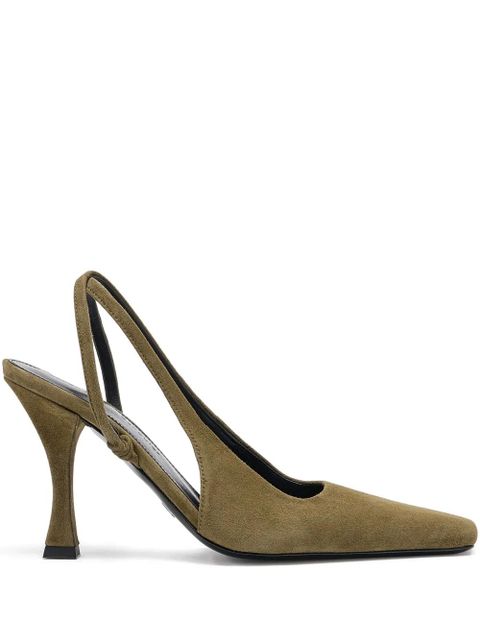 Proenza Schouler 90mm Trap Cross heeled pumps - Green - zdjęcie produktu nr 1