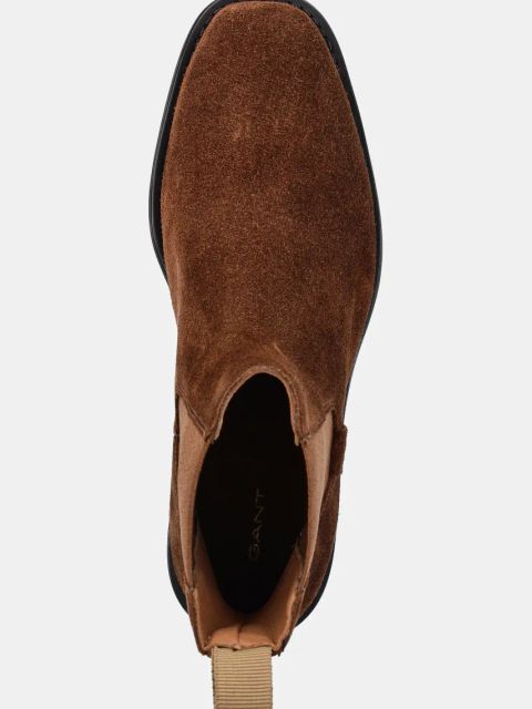 Gant sztyblety zamszowe Fayy damskie kolor brązowy na płaskim obcasie 29553820 G915