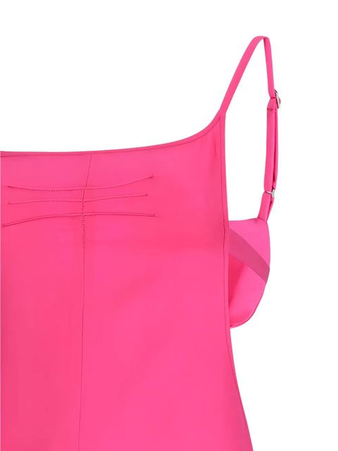 The Attico open-back slit-detail dress - Pink