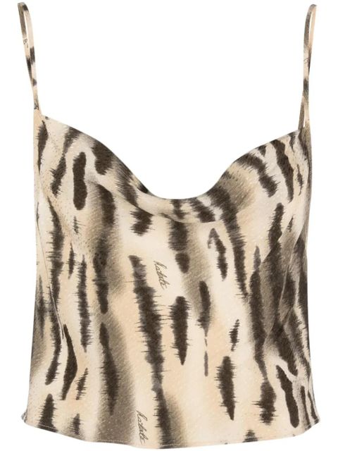 ROTATE BIRGER CHRISTENSEN fine-jacquard open-back top - Neutrals - zdjęcie produktu nr 1