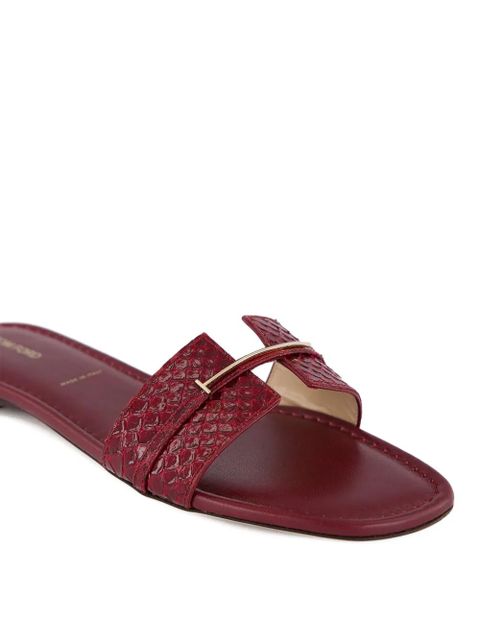 TOM FORD textured-strap buckle flat