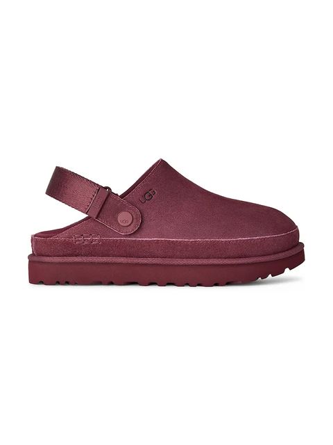 UGG klapki zamszowe Goldenstar Clog damskie kolor różowy 1138252.BTMG - zdjęcie produktu nr 1