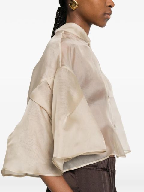 Max Mara ruffled layered shirt - Neutrals