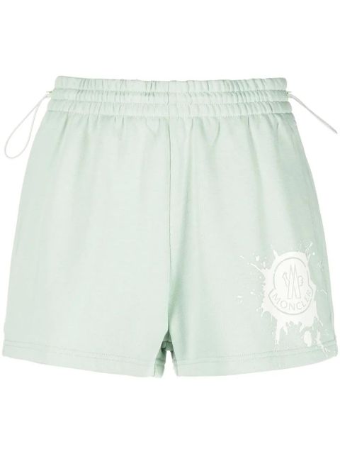 Moncler logo-print shorts - Green - zdjęcie produktu nr 1