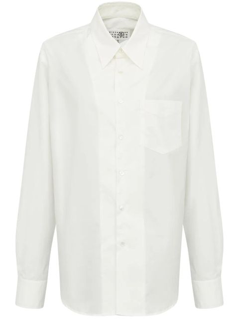 MM6 Maison Margiela slash-detail cotton shirt - White - zdjęcie produktu nr 1